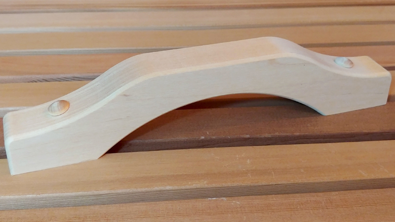 8514: Curved wood door handle